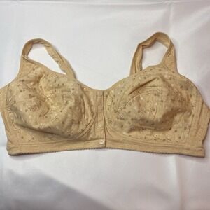 Daisy Bra Size 4XL Front Closure No UnderWire Full Coverage Breathable Yellow